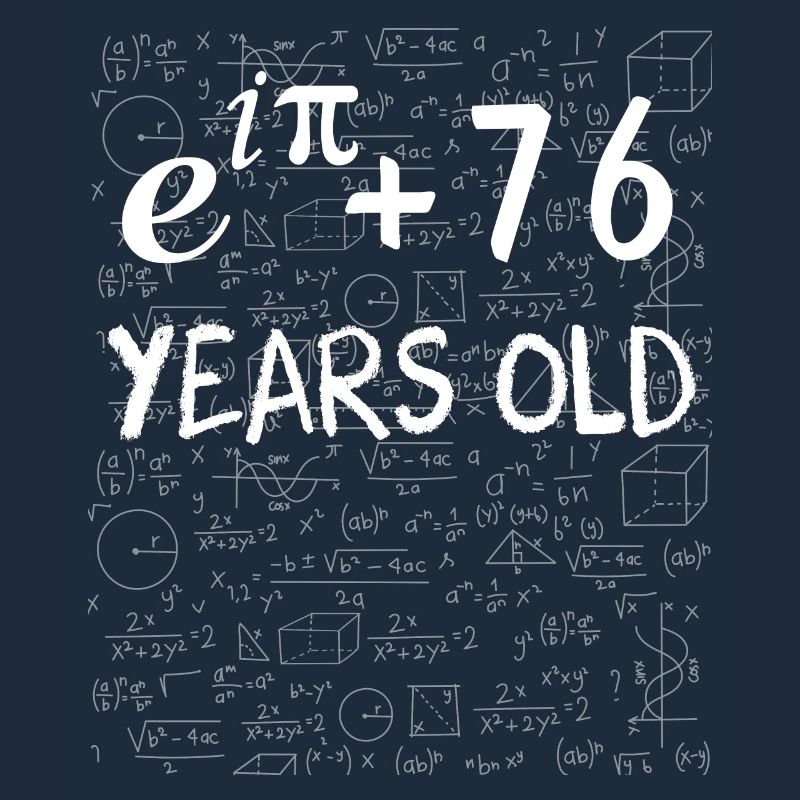 75th birthday 75 years Euler Identity math gift