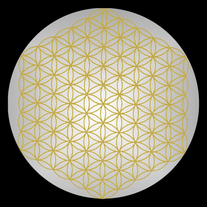 Blume des Lebens Gold - 5. Dimension - Mandala