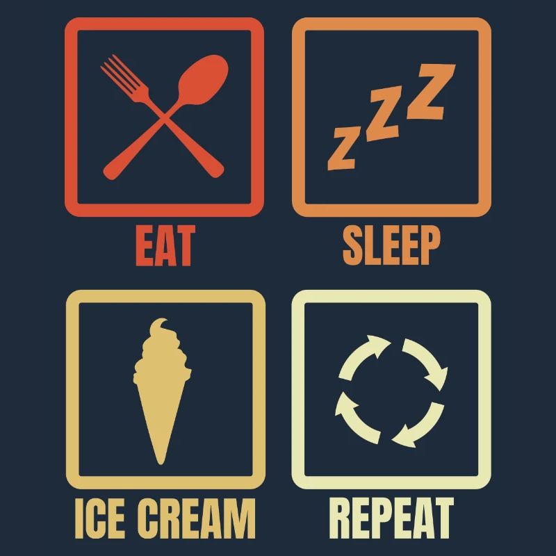 Manger de la crème glacée Sleep Répéter