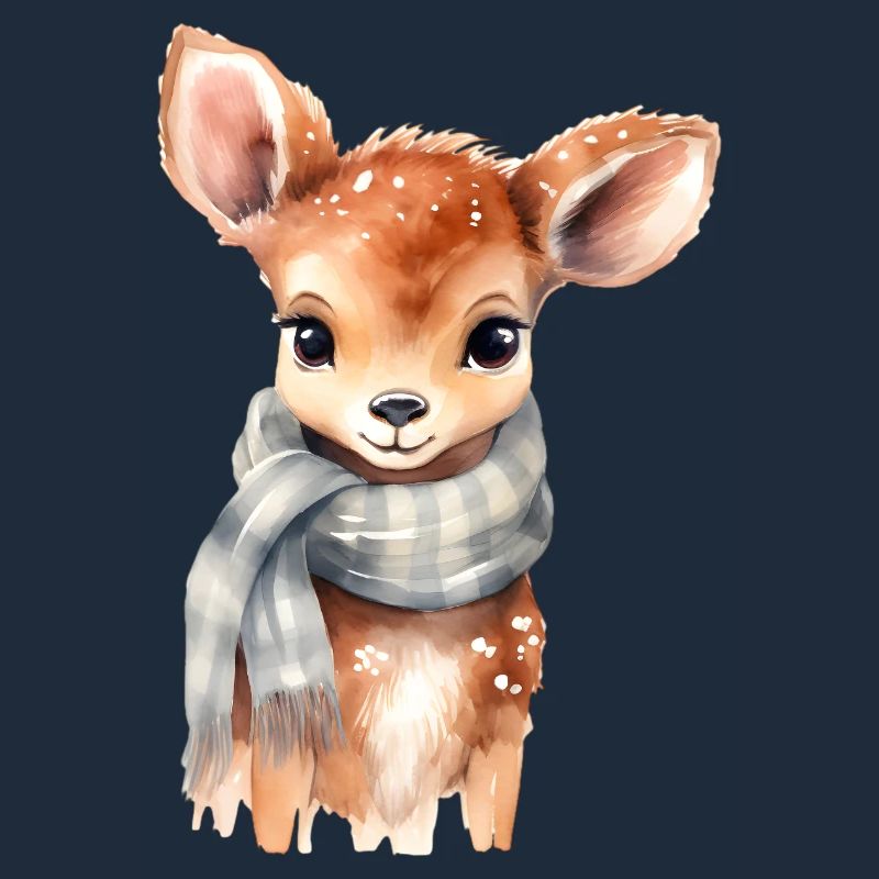 Faon délicat avec écharpe