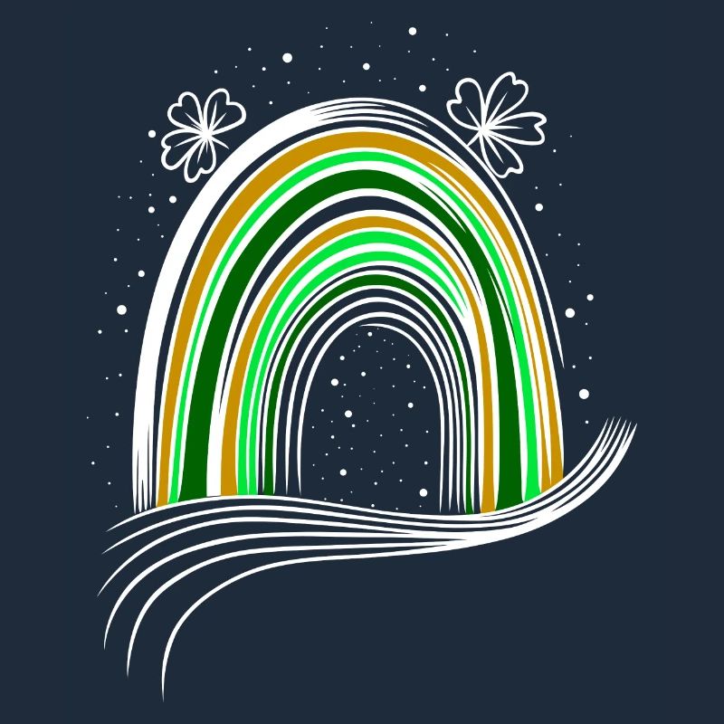 Irish Day Regenbogen mit Kleeblatt St Patricks Day