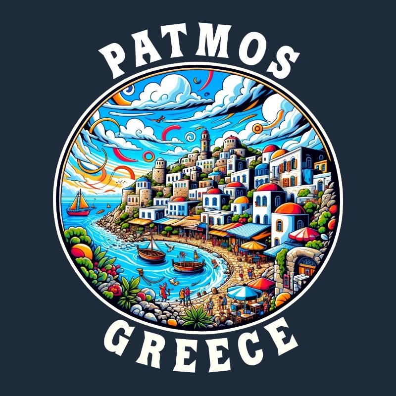 Vacances à Patmos, Grèce, baie de la mer Égée