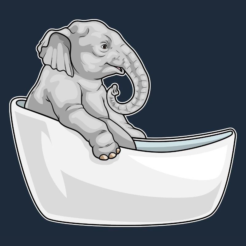 Baignoire de bain éléphant