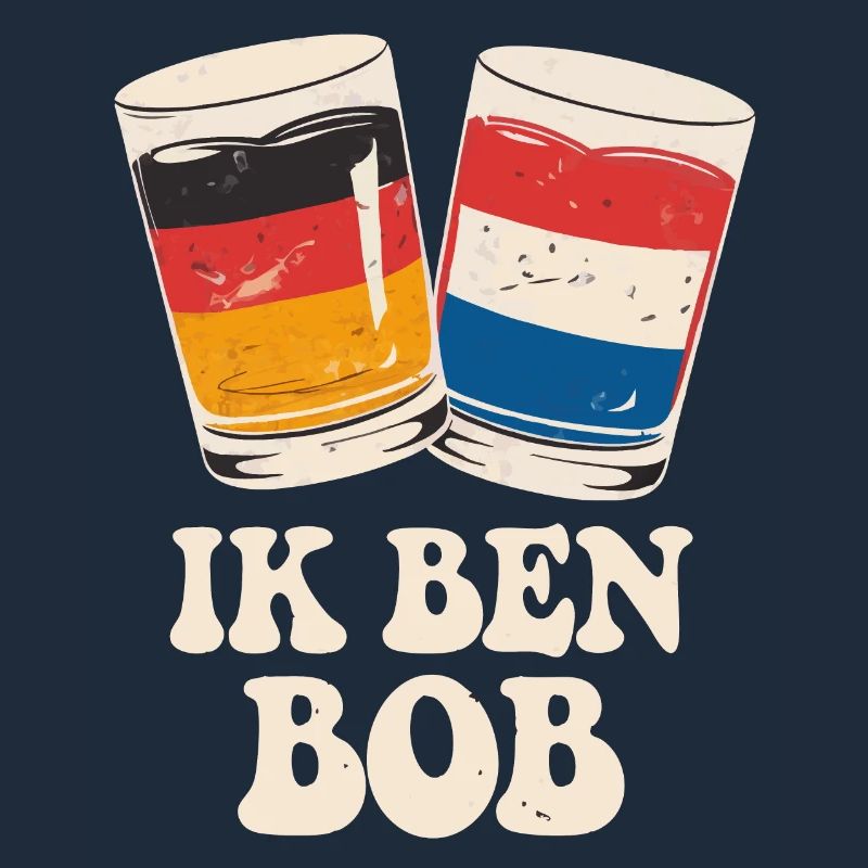 Holländisches Bierglas Paar Design. Ich bin BOB