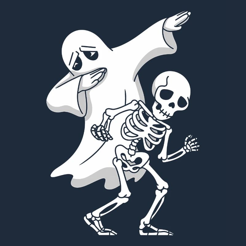 Dabbing Ghost Skeleton Halloween Spooky Gift