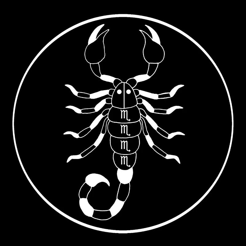 Scorpio Zodiac Sign (White)