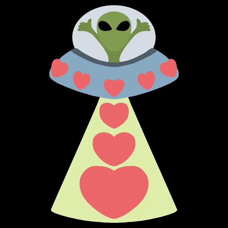 Weltraum Liebe Alien Valentin