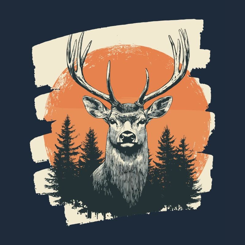 Cerf avec bois