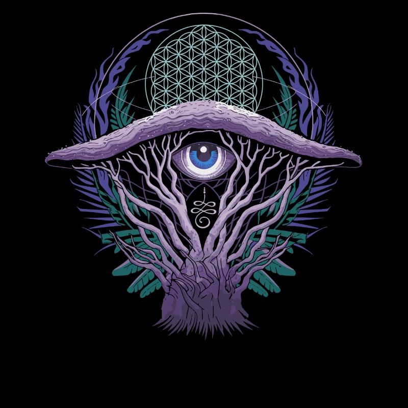Champignons du troisième œil | Conception de vision mystique