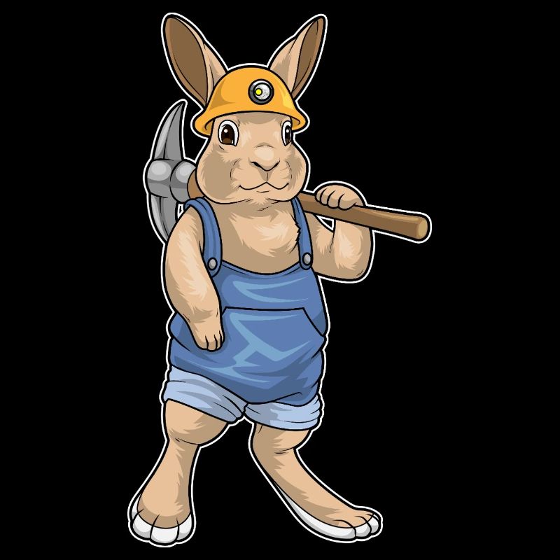 Rabbit Miner Pickaxe Mining