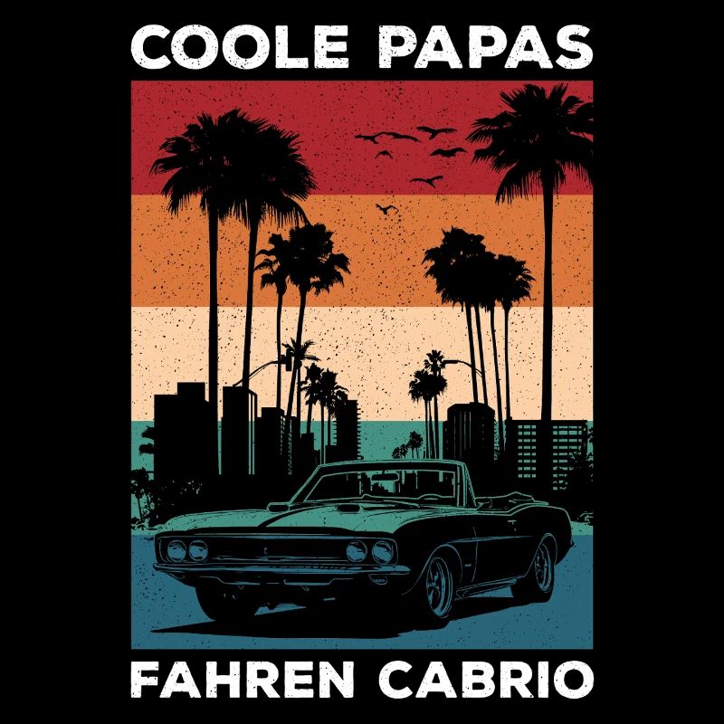 Cool Dads Driving Convertible Retro Dad Gift