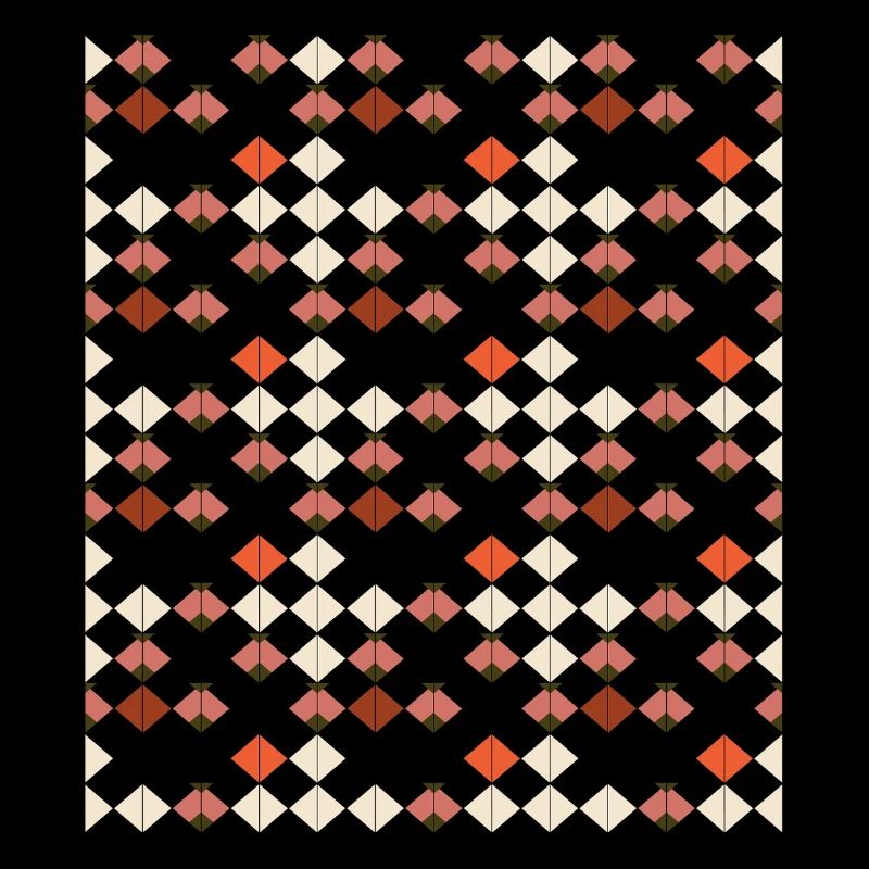 Geometric Diamond Quilt Pattern