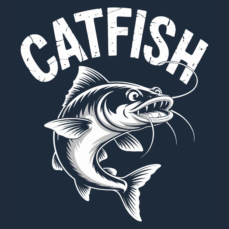 Conception de pêche d’aventure au poisson-chat