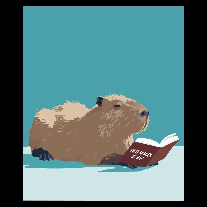 Capybara Reading – Funny Booktok Design