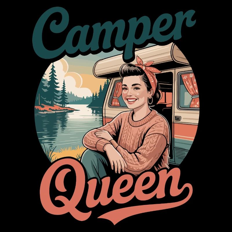 Camper Queen Retro Camping