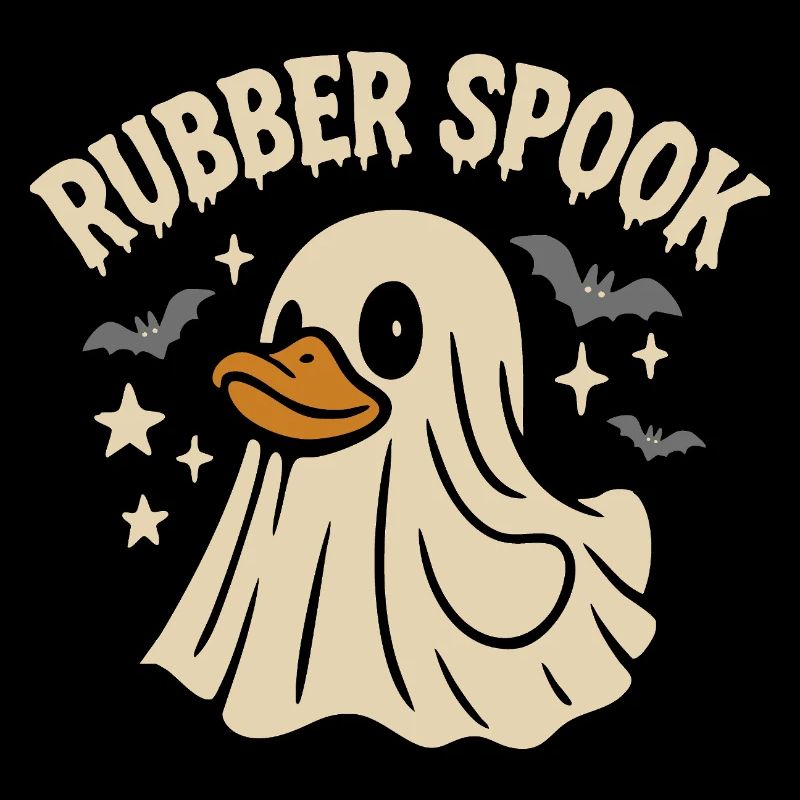 Ghost Rubber Duck & Funny Saying Motif