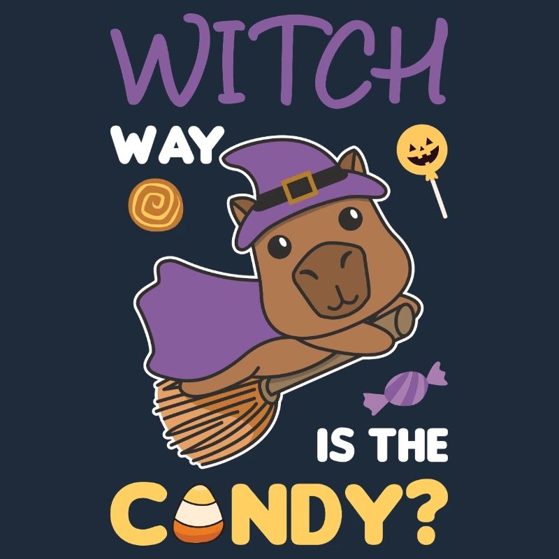 Capybara Hexen Witch way is the candy Happy
