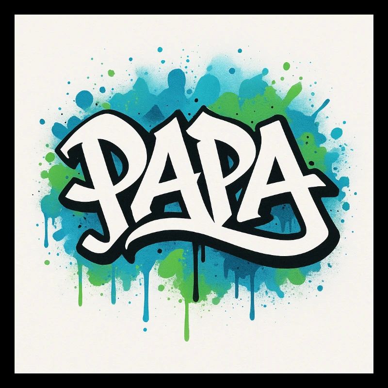 Graffiti Stil Papa Illustration