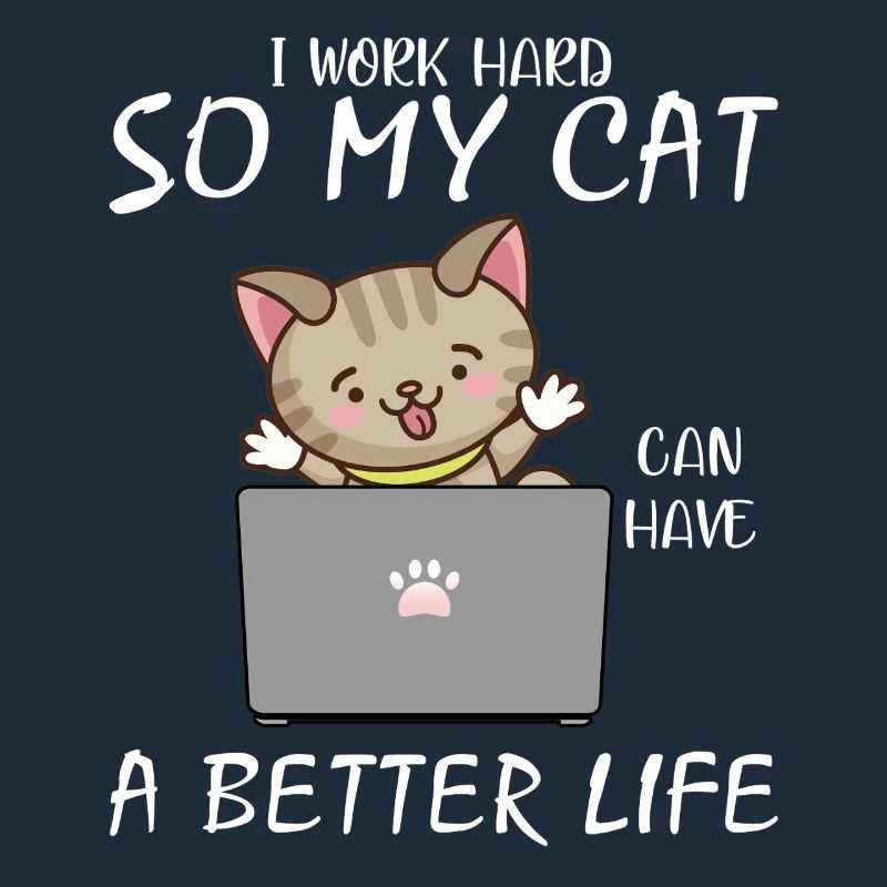 Adorable Cat Work Motivation Design