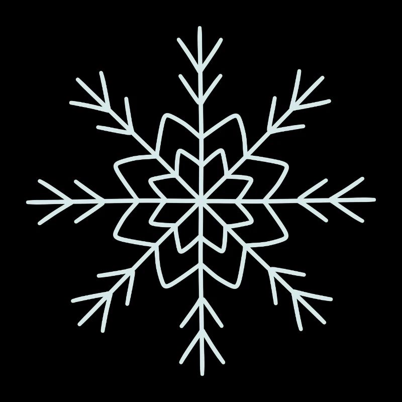 Conception artistique complexe de ligne de flocon de neige