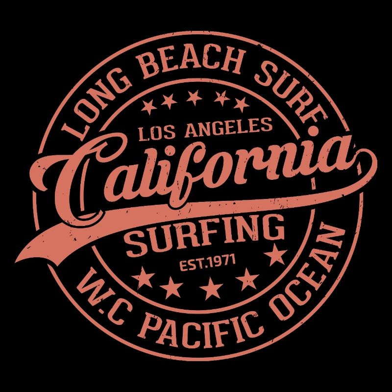 California Surfer Waves Pattern