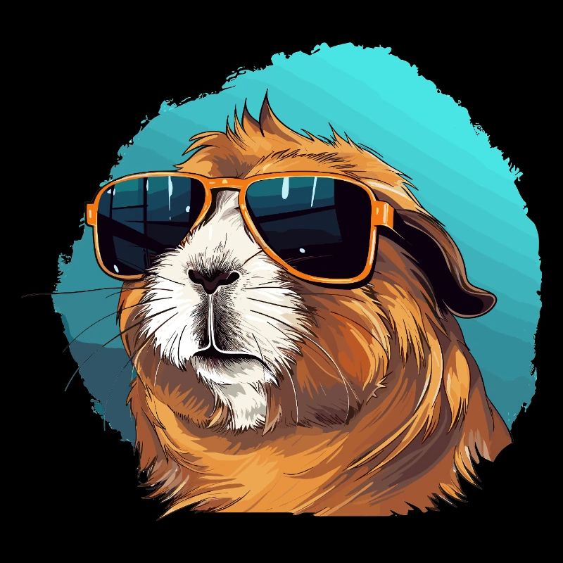 Cochon d’Inde décontracté avec lunettes de soleil