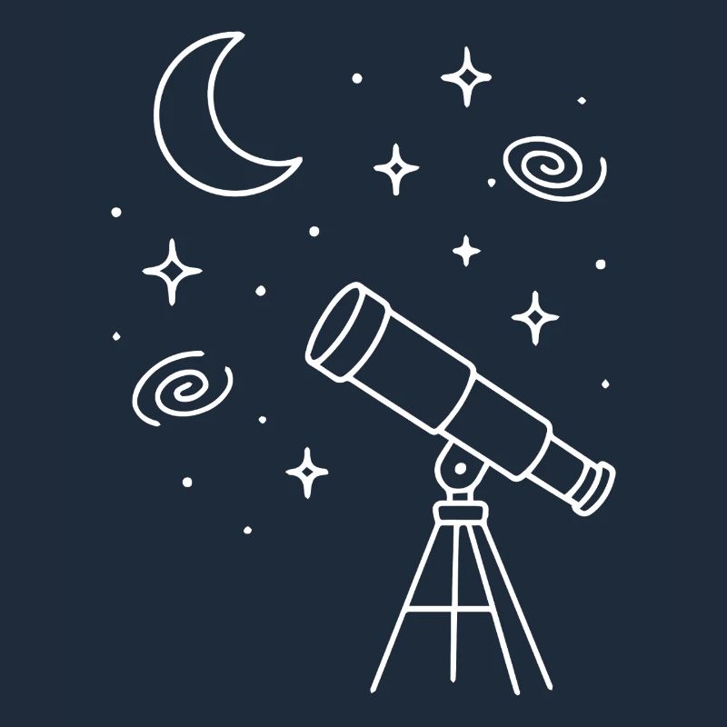 Télescope d’astronomie spatiale Lune étoiles Univers