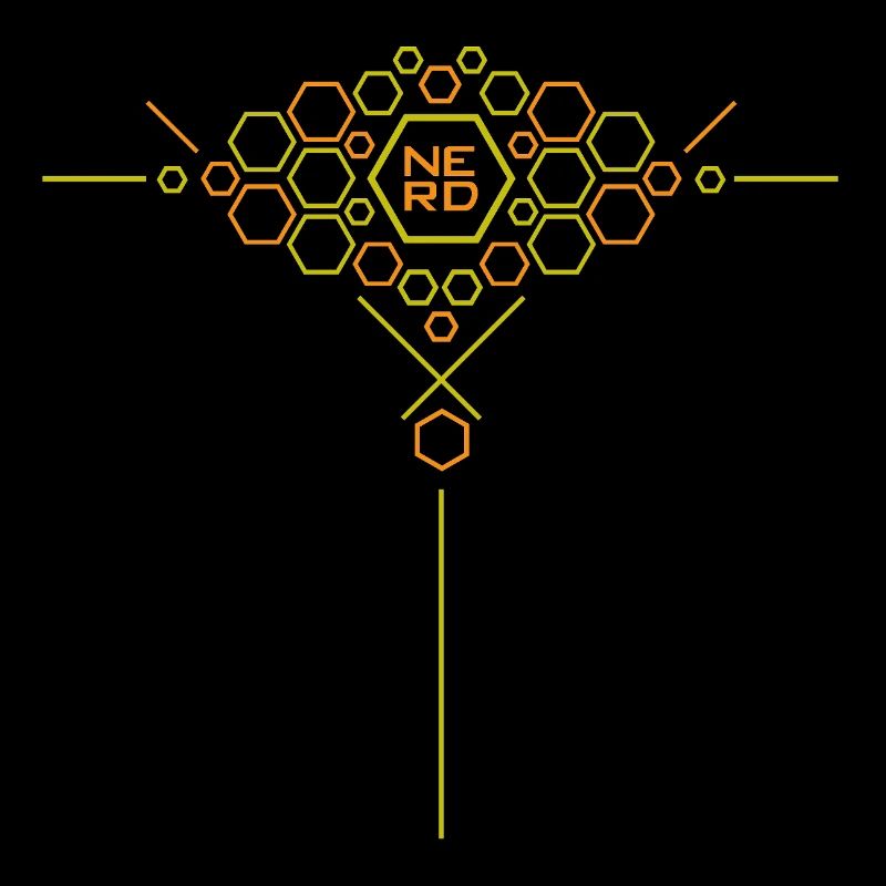 Nerd Hex Muster Gradient