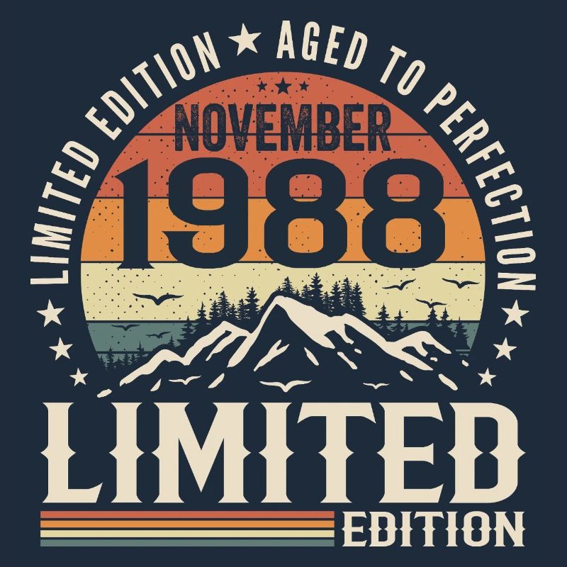 November 1988 Einzigartiger Retro-Geburtstag