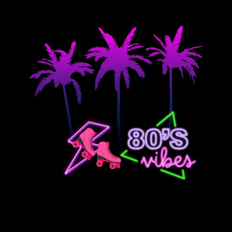 Neon 80s Palm Trees Neon Skates