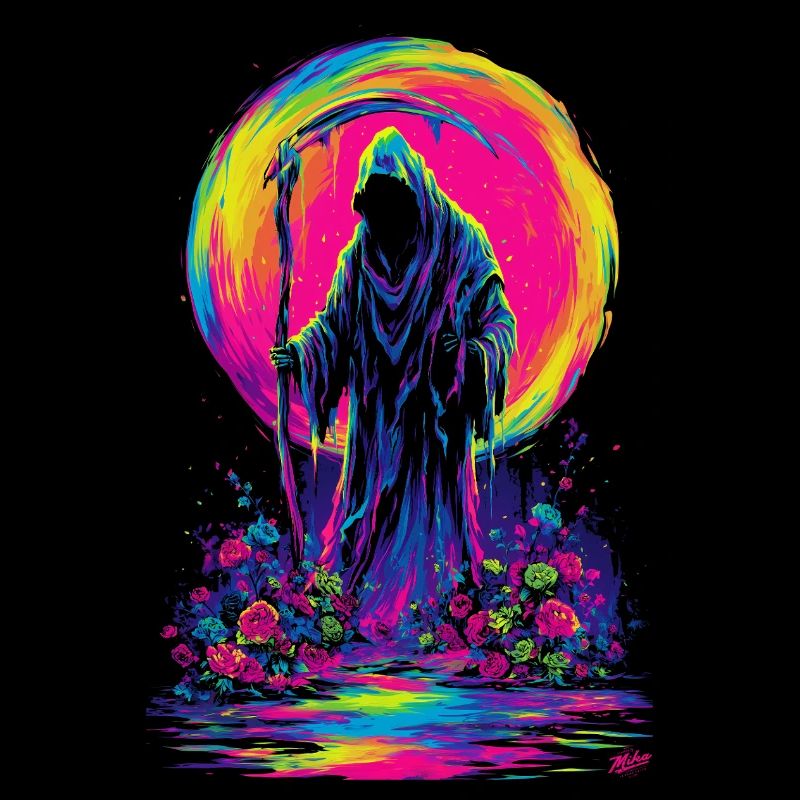 Neon Grim Reaper