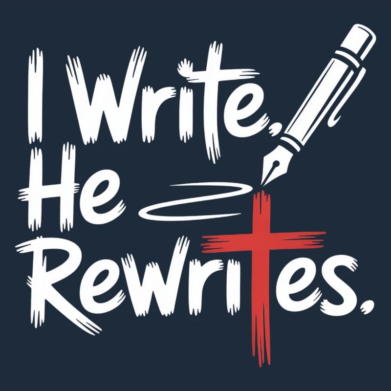 I Write He Rewrites Glauben Jesus