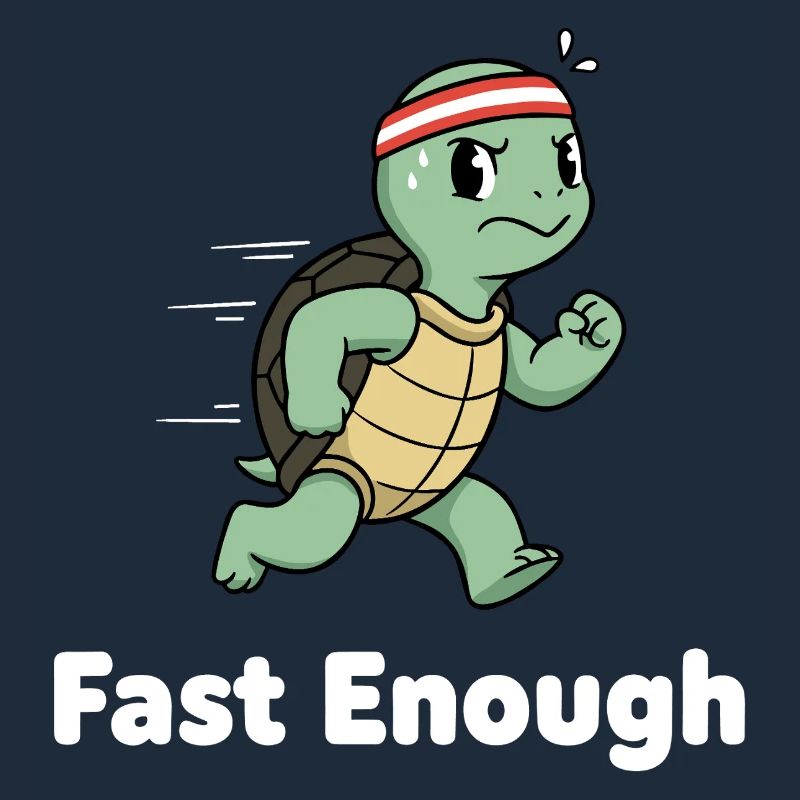 Fast turtle in sprint