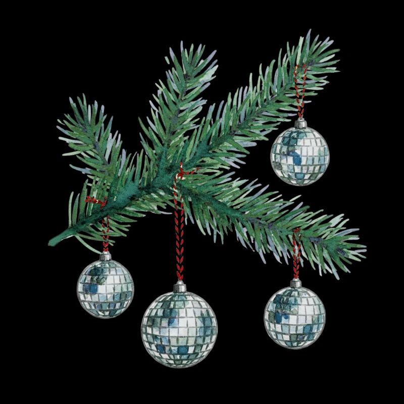 Fir Branch Disco Ornaments