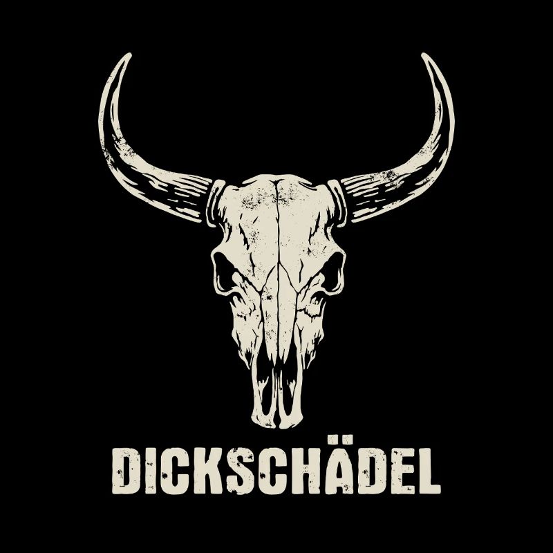 Stierkopf Schädel mit Hörnern - Dickschädel