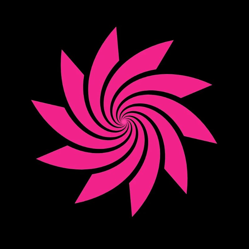 Moulin à vent en spirale rose