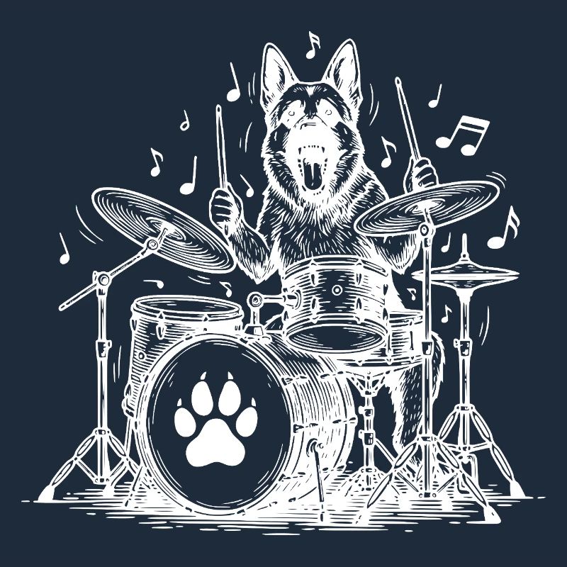 German Shepherd Drummer