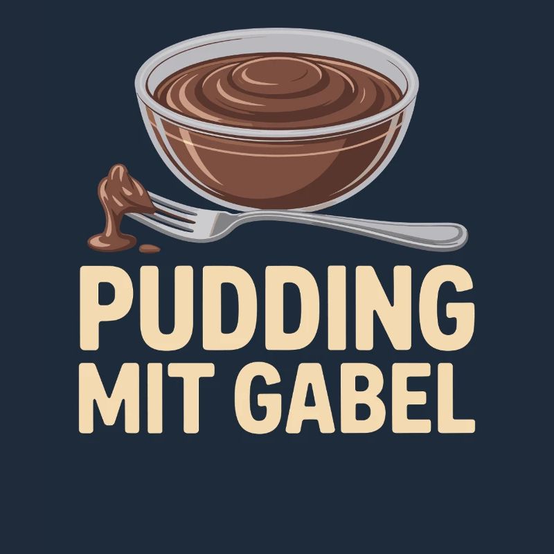 Pudding with fork
