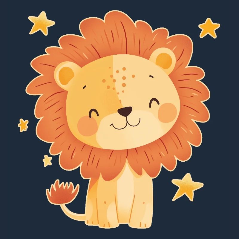 Leo with starry sky