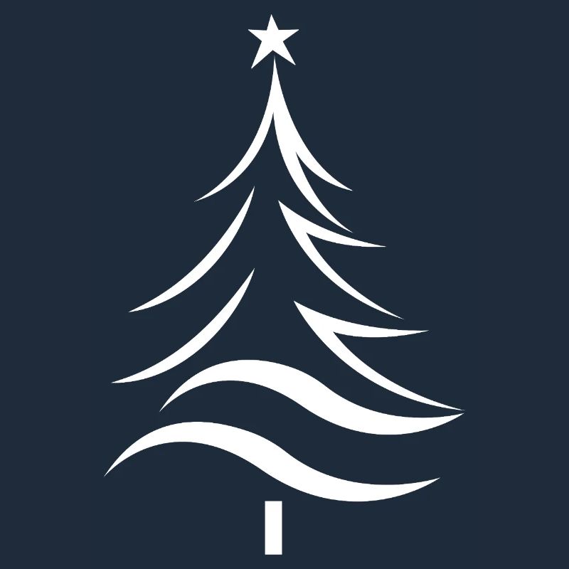 Weihnachtsbaum Silhouette Stil