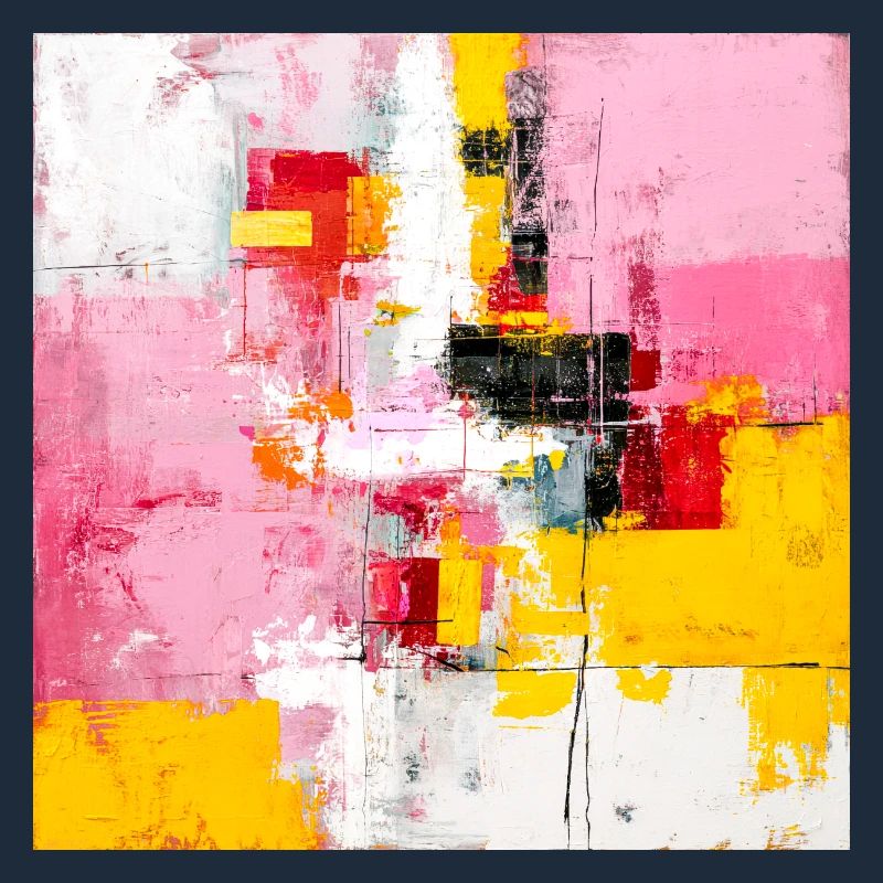 Blocs de couleur abstraits Rose Jaune