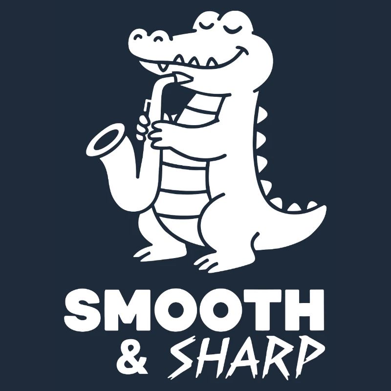 Saxophone Crocodile Retro