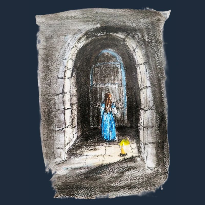 Torbogen-Maiden-Laternenlicht