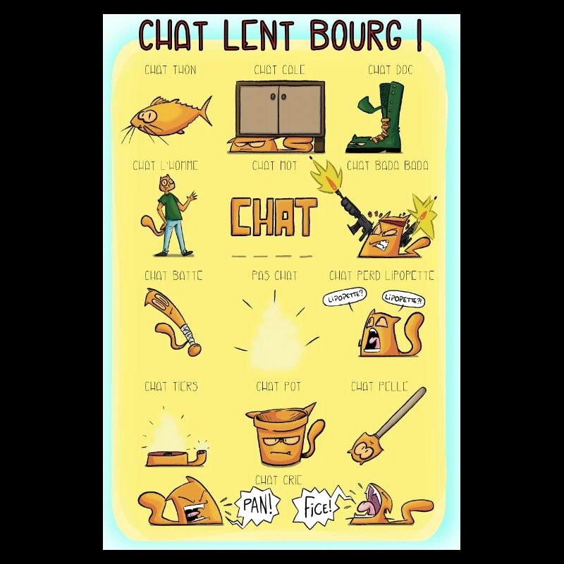 Chat lent bourg