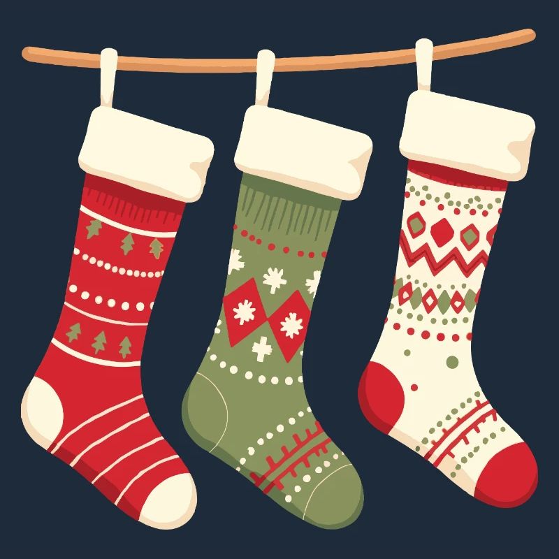Three Stockings Christmas Pattern