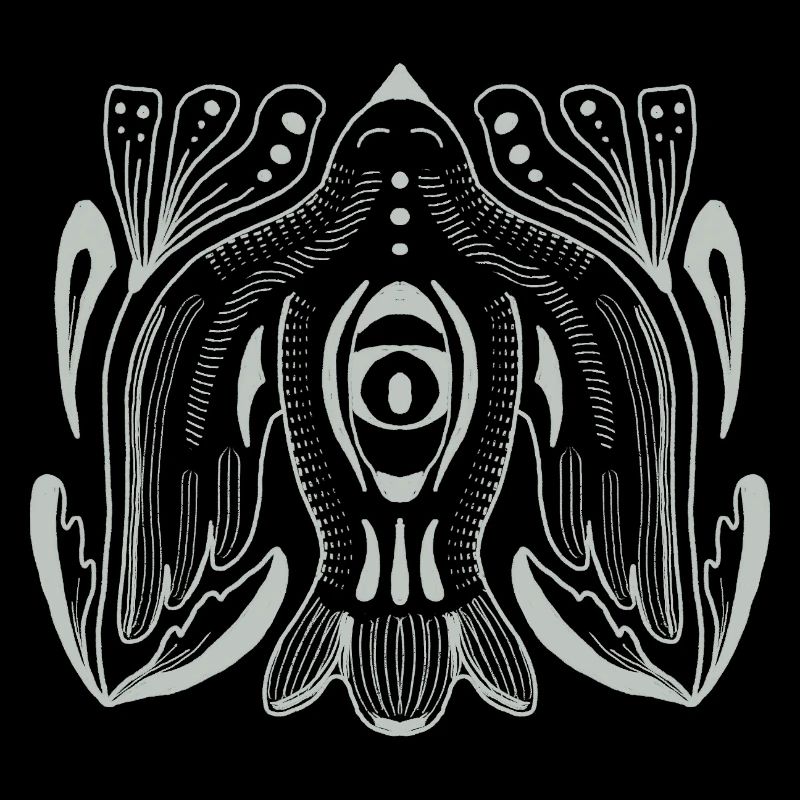 Œil de style mandala avec tentacules