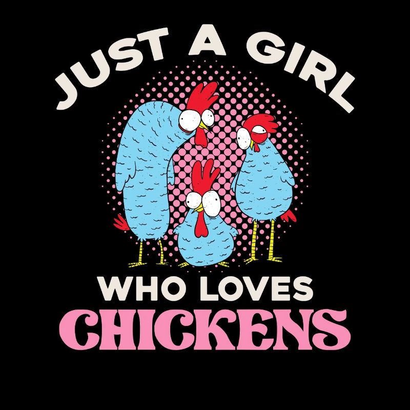 Nur ein Mädchen liebt Hühner