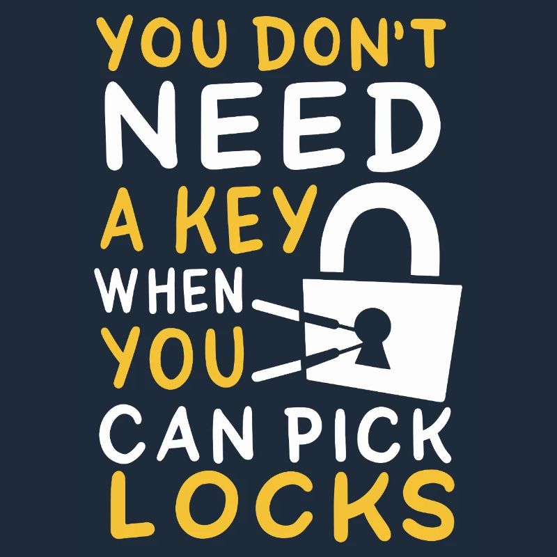 Funny Locksmith Picking Locks Hobbyist Graphic