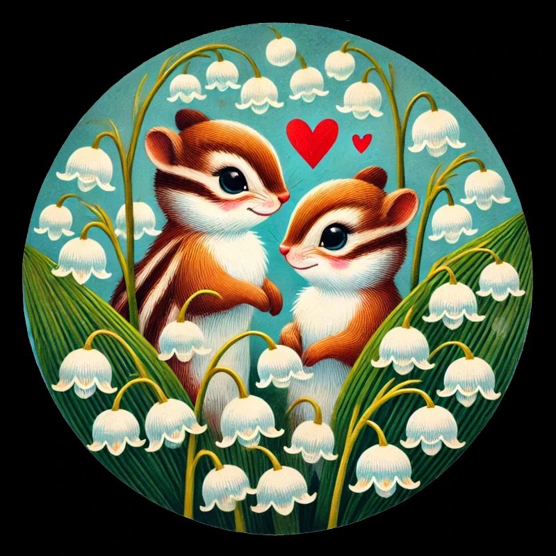 Chipmunks in Lilyvalley Hearts