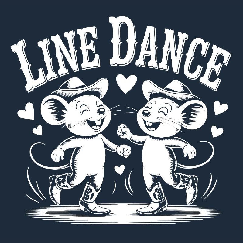 Line Dance Mice Illustration